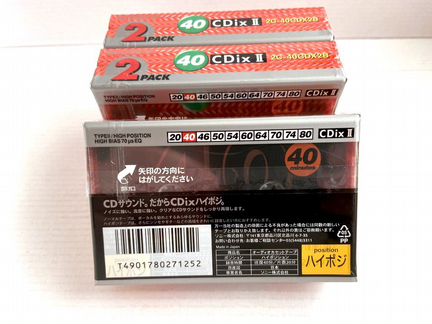 Аудиокассеты 2 штуки 2Pack Sony CDix II 40 -Chrome