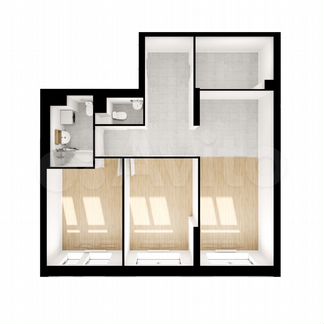 2-к квартира, 68.2 м², 2/33 эт.