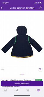 Куртка для девочки benetton р120 темно синий