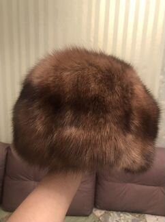 Женская шапка из соболя