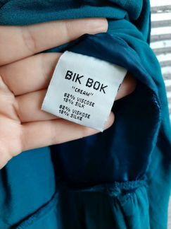 Юбка шелк с вискозой цвета морской волны