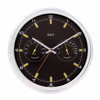 Часы с термометром и гигрометром B&S SHC-905