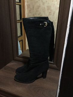 Сапоги зима,37, Makfine,замша натур.мех внутри