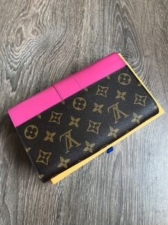 Кошелек Louis Vuitton croisette клатч LV ярко-роз
