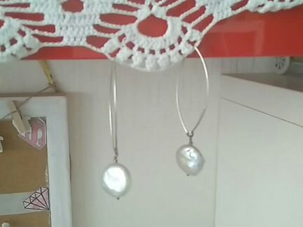 Серьги серебро/жемчуг