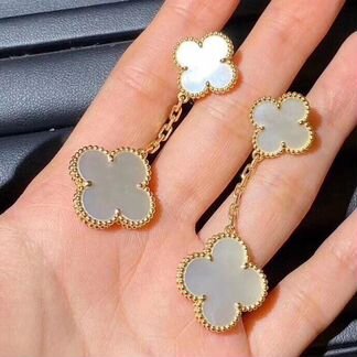 Серьги Van cleef 2 и 4 мотива