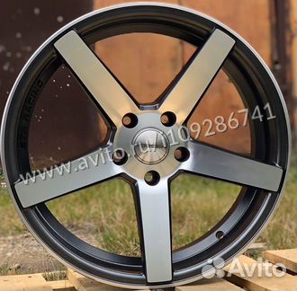 Диски разноширокие бмв vossen CV3 черные с полиров
