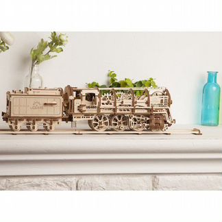 Конструктор 3D-пазл Ugears - Локомотив с тендером