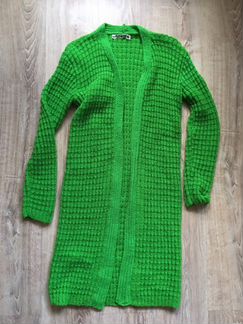 Длинный кардиган ручной вязки
