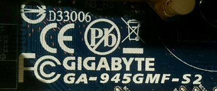 Материнская плата Gigabyte GA-945GMF