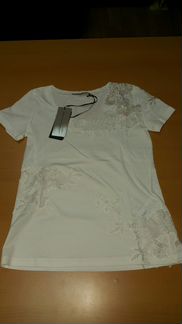Футболка Ermanno Scervino. Кремовая с кружевом
