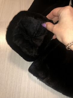 Шуба норковая с чернобуркой