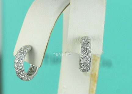 Tiffany золотые серьги с бриллиантами 1.63 ct