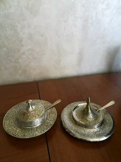 Масленка икорница латунь