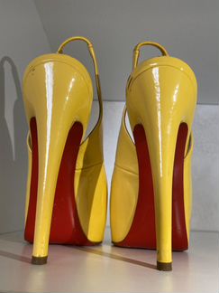 Туфли Christian Louboutin оригинал желтые лаковые