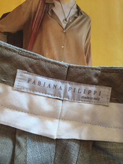 Серые льняные бриджи Fabiana Filippi (оригинал)