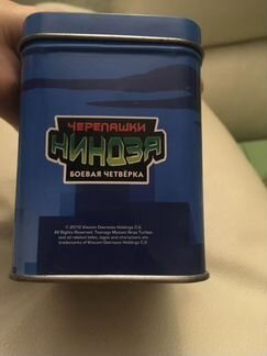 Черепашки ниндзя коробка железная для карточек