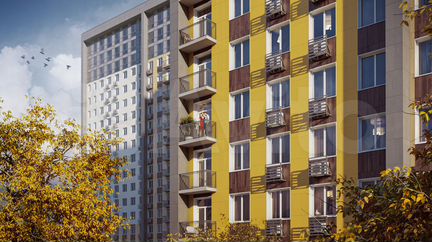 1-к апартаменты, 32.1 м², 12/18 эт.