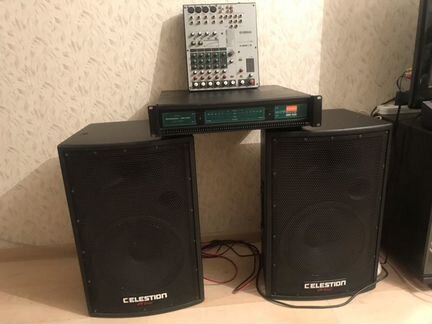 Усилитель пульт колонки 2х250 ва для кафе комплект