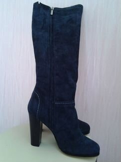 Зимние новые замшевые синие сапоги Valley р. 39