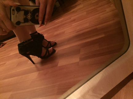 Eva Turner чёрные босоножки из замши оригинал