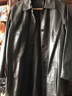 Плащ кожаный