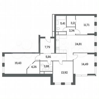 4-к квартира, 118 м², 18/41 эт.