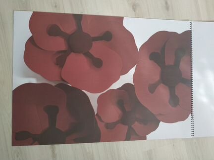 Постеры, бумажный цветок, рамка,Икея