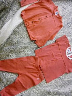 Костюм и кардиган фирмы Petit Bateau,р-р 80