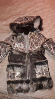 Продам дубленку для девочки р.110-116