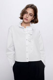 Рубашка из поплина Zara