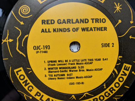 Red Garland винил классика джаза USA