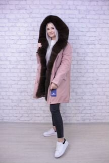 Парка с натуральным мехом