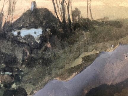 Академик В.И. Зарубин, акварель ориги