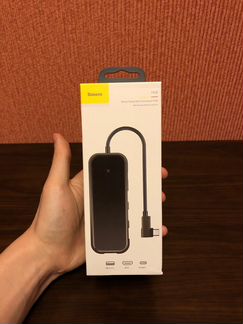 Переходник HUB USB type-C Baseus bzog