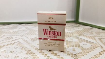 Зажигалка Winston редкая в форме пачки сигарет