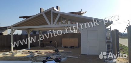 Навесы из бруса