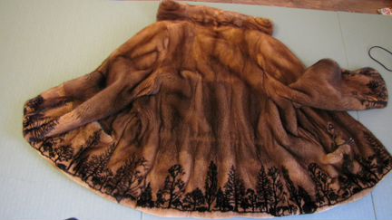 Шуба автоледи норка оригинальный рисунок