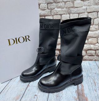 Кожаные ботинки dior на натуральном меху (36-40)