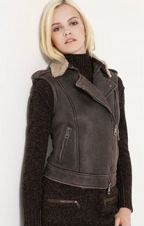 Burberry Brit, оригинал, жилет из овчины