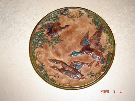 Картина из керамики -Дикие утки СССР