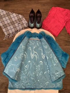 Шуба-пончо из кролика