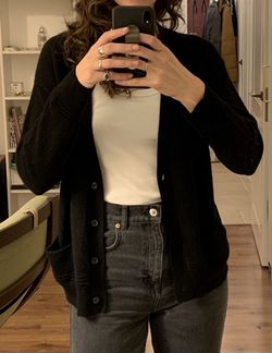 Чёрный кардиган 100 кашемир