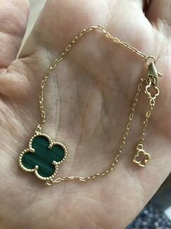 Золотой браслет Van Cleef & Arpels золото с малахи