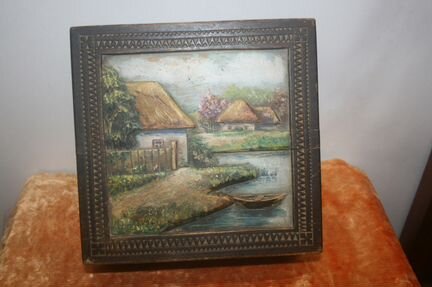 Шкатулка Абрамцево роспись русский стиль резьба