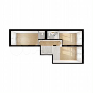 2-к квартира, 68.7 м², 3/8 эт.