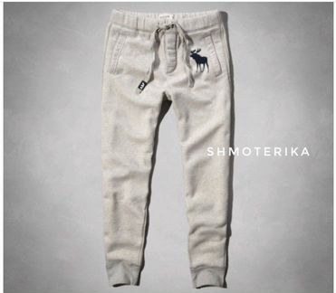 Abercrombie Fitch джогеры светло-серые