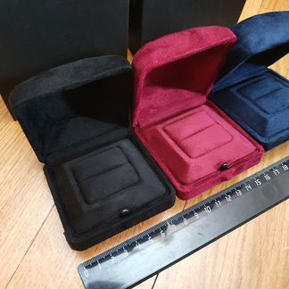 Коробка футляр для кольца замша