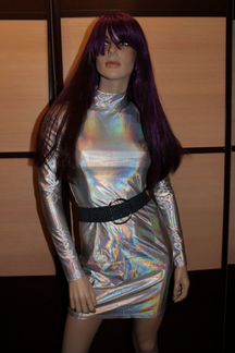 Ремень Пояс латекс синий 4см