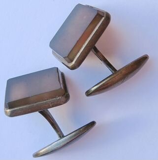 Запонки винтажные № 3 (позолоченное серебро 875 пр